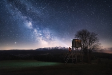 Nocne niebo nad Tatrami 