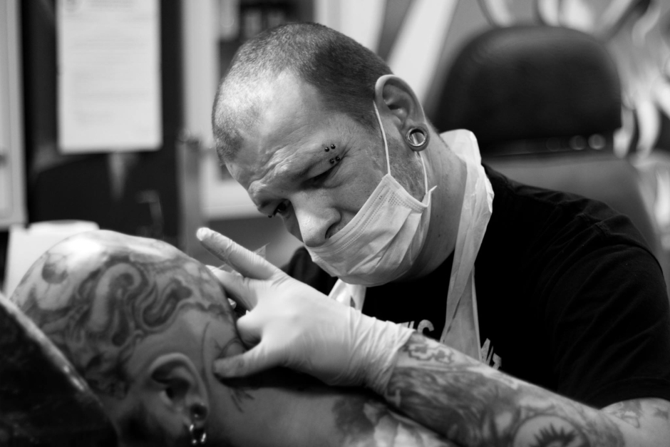 guliwer - kamuflaz tattoo. head tattoo Jastrzebie PL. Zdjęcie 131902