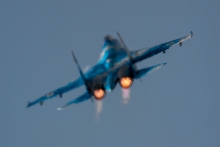 Su-27 w strudze gazów w...