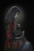 Santa with a newborn baby