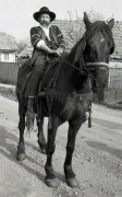 On horseback