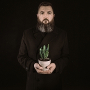 man with a plant