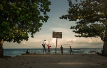 Street in the ocean