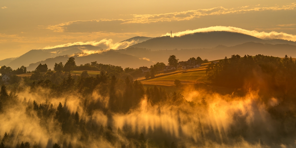 Pogórze po deszczu. . Zdjęcie 318977