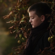 Chłopca  Portret Jesienny