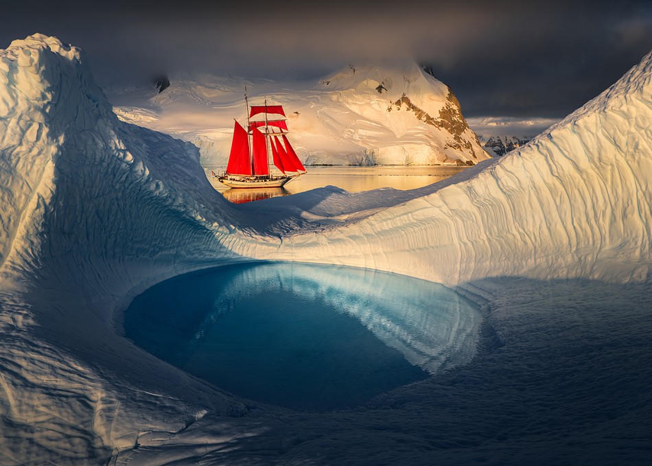 Ostatnie światło podczas rejsu Red Sails. Antarktyda, 01.2026. Zdjęcie 339023