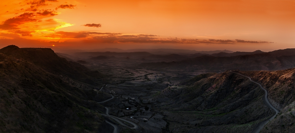 fotoel - Do Lalibeli. Panorama -Doliny Lalibeli. Zdjęcie 97976