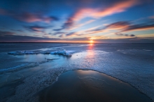 Icy sunset