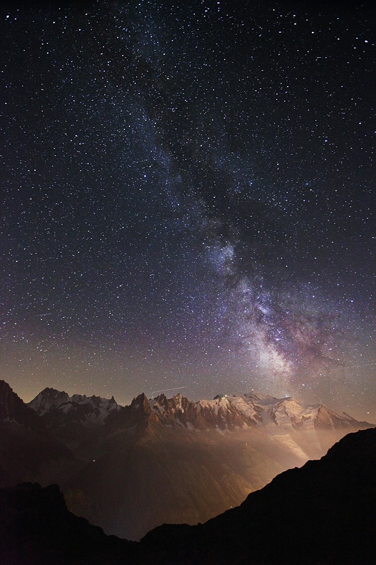 karol_nienartowicz - Mont Blanc. Gwieździsta noc ponad Chamonix. Zdjęcie 104470