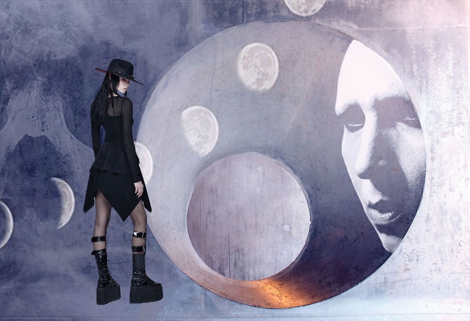 Running to the Edge of the Moon. Zrodla materialow: Pixabay  Inspiracja: Marilyn Manson https://www.youtube.com/watch?v=NBdcGak0tr8&list=RDNBdcGak0tr8&start_radio=1. Zdjęcie 336581