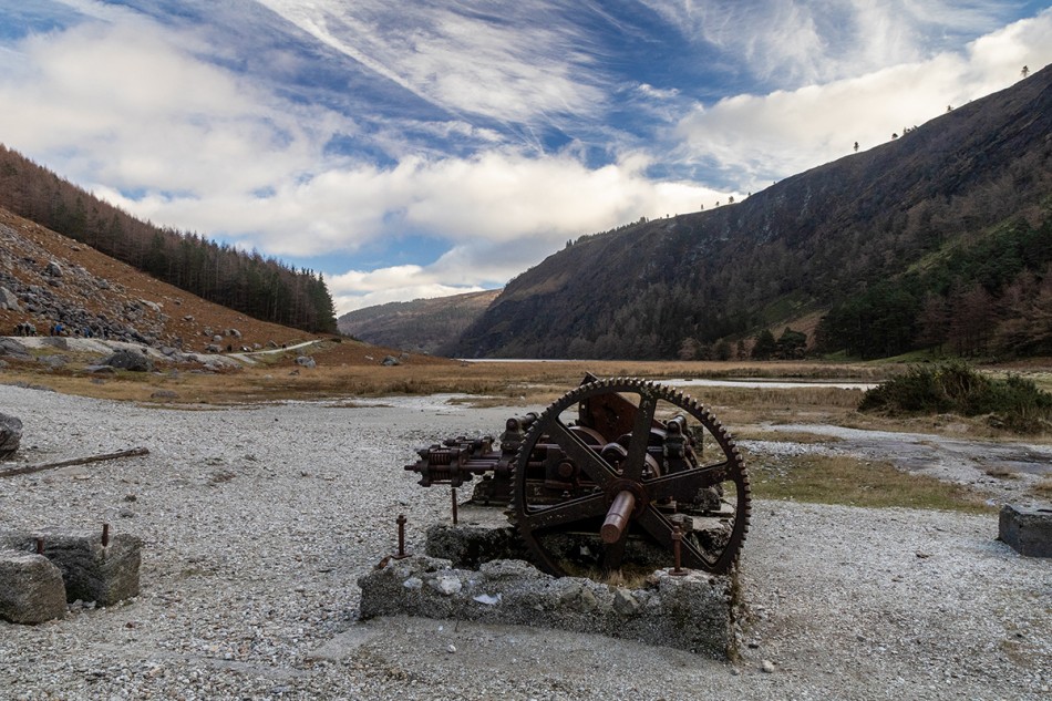 Glendalough w hrabstwie Wicklow. . Irlandia, Glendalough w hrabstwie Wicklow, pozostałości kruszarki do rudy ołowiu.. Zdjęcie 338168
