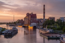 industrialny zachód słońca