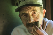 Portret z fajką